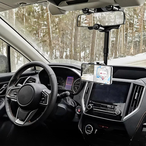 車の電話サポート - ミラーへの取り付け