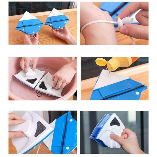 Pulitore di vetri magnetico per auto