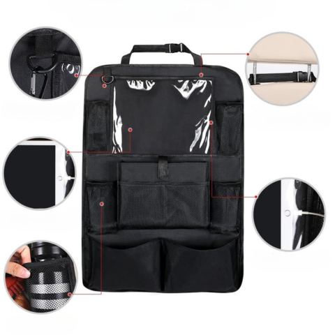 Organizátor zadného sedadla do auta — priestranné a praktické úložisko