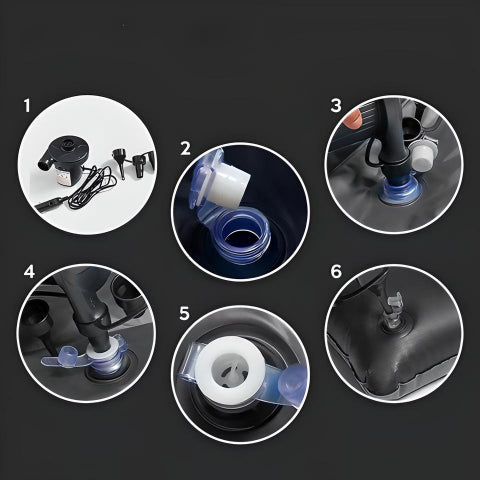 مرتبة هوائية لمقعد السيارة الخلفي - عملية وسهلة التركيب