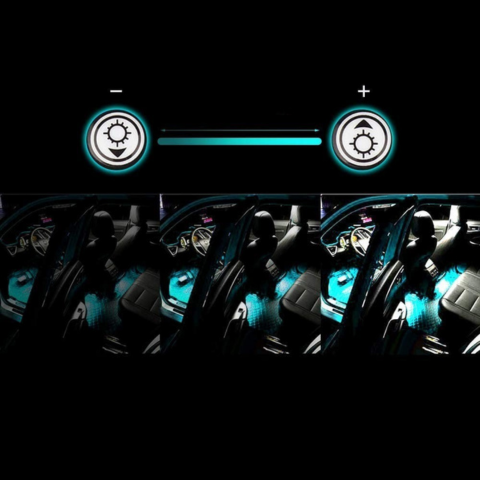 Zestaw LED Ambiance Samochód – Reaktywne Wiele Kolorów Światła Na Dźwięk