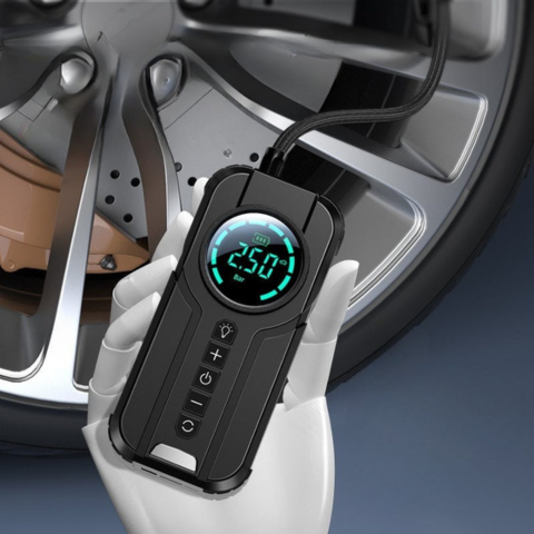 Tragbarer Luftkompressor – Hochpräzises LED-Display