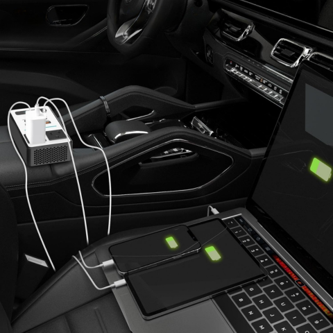 Auto-Stromwandler – Schnelllade-Steckdosen und USB-Ports