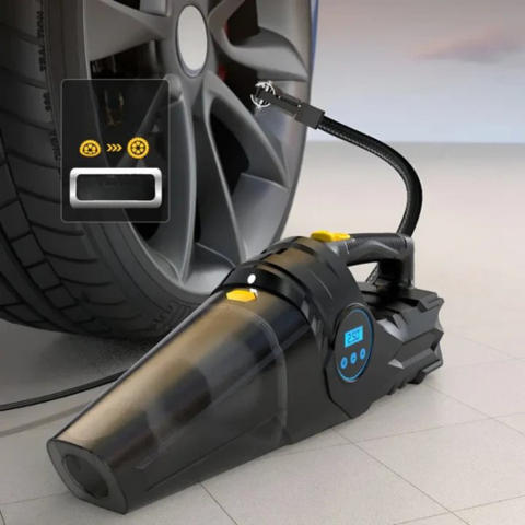 Aspiradora de Coche Multifuncional — Limpieza y Inflado Instantáneos