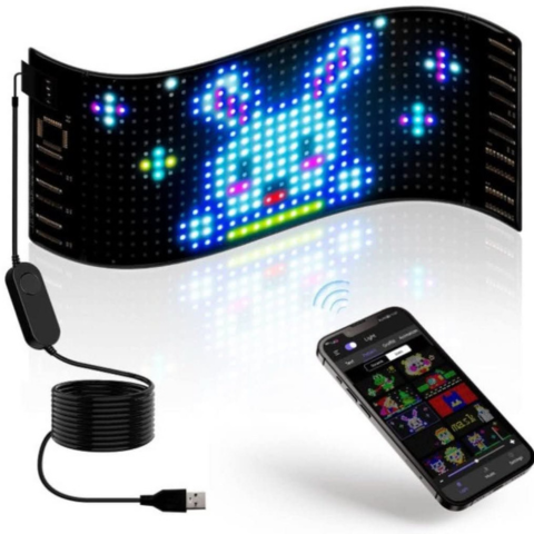 LED自動掲示板 - カスタマイズされたテキストとパターン