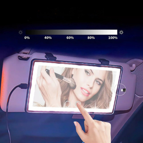 Zrcadlo LED do sluneční clony pro auto – nastavitelný a dobíjecí osvětlení