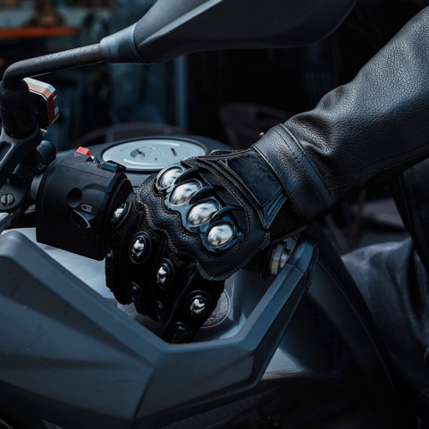 Guantes de Moto con Refuerzos – Ideal para Ruta y Fuera de Pista