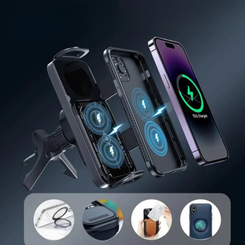 Podpora magnetického telefonu do auta — rychlé a bezpečné uchycení