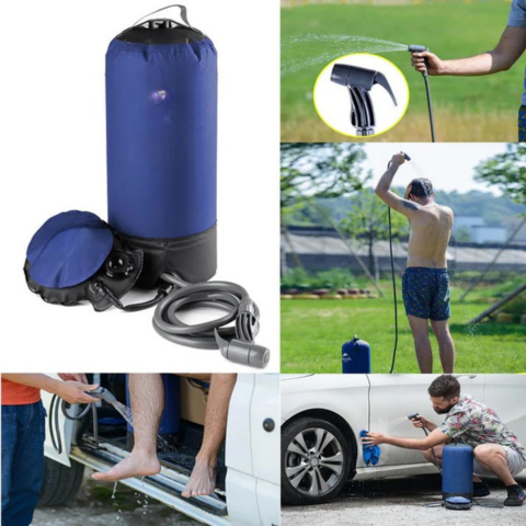 Draagbare camping douche - hygiëne voor buiten & compact formaat