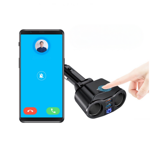 Autós szivargyújtó adapter - kettős USB port és digitális kijelző
