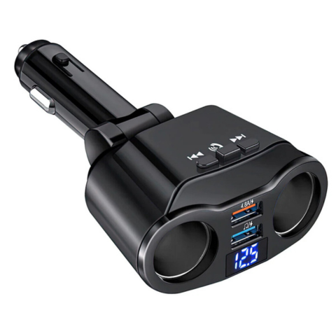 Autós szivargyújtó adapter - kettős USB port és digitális kijelző