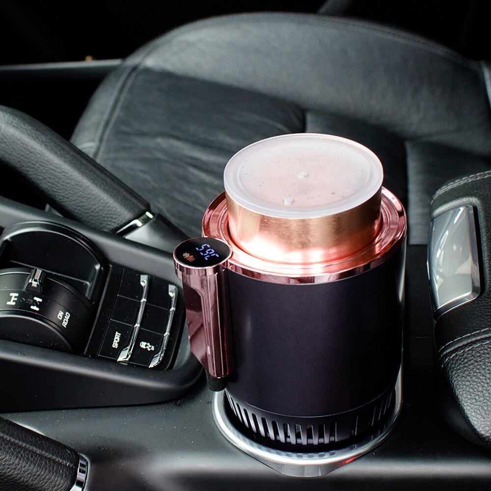 CLEVERCUP Portavasos Calefactable y Refrigerante para Coche