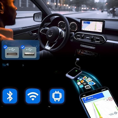 Ασύρματος προσαρμογέας CarPlay – Αυτόματη και Γρήγορη Σύνδεση 