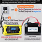 Intelligent Bilbatterioplader 12V/24V - LCD-display & Automatisk Beskyttelse 