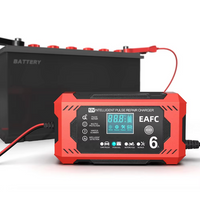 Cargador de Batería de Coche Inteligente 12V/24V - Pantalla LCD & Protección Automática 