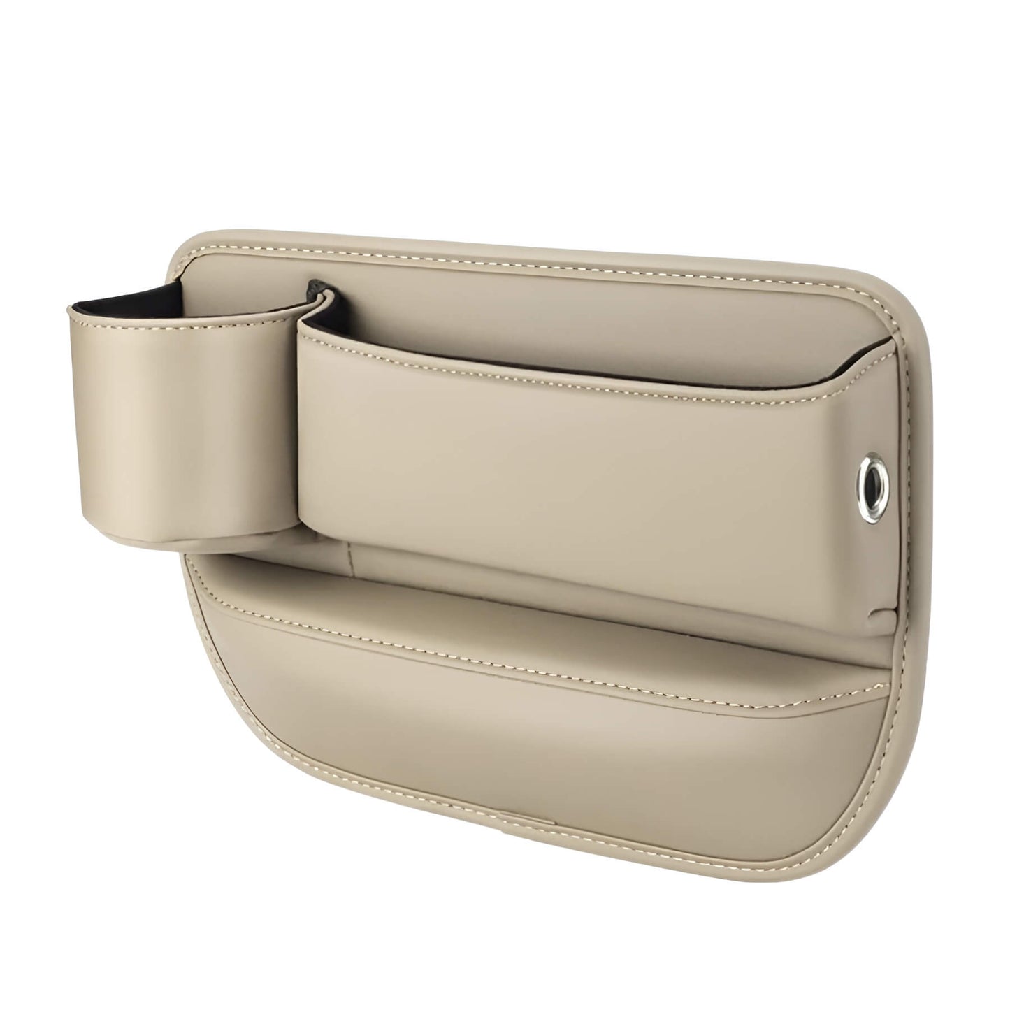 カップホルダー付きの自動車シートスペースオーガナイザー — 最適な収納と簡単なアクセス 