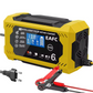Intelligent Bilbatterioplader 12V/24V - LCD-display & Automatisk Beskyttelse 