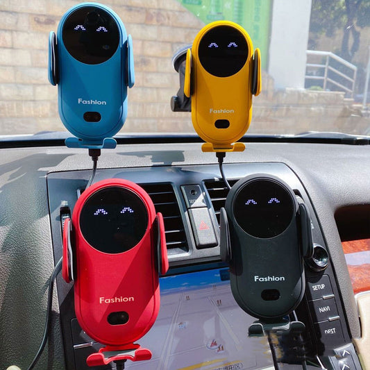 Draadloze Autolader Met Telefoonhouder – Automatische En Snelle Bevestiging 