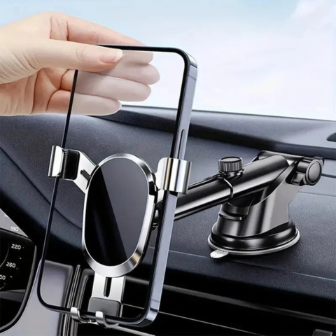 Supporto per Telefono Auto Regolabile — Installazione Facile e Stabile 