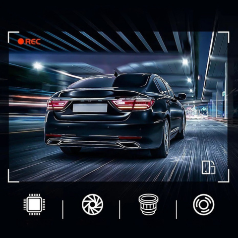 Dashcam Dubbele Lens – Volledige Bewaking en WiFi Verbinding 