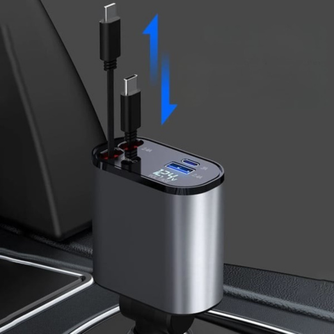 自動車用急速充電器 - iPhoneおよびUSB-Cとの互換性 