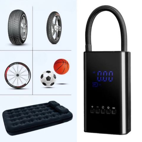 Mini Kompressor Bærbar – LED-skjerm og justerbart trykk 