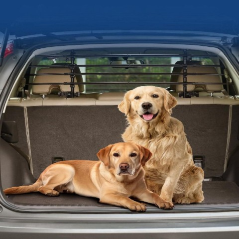 Justerbar adskillelsesgitter til bil — sikkerhed for dyr 