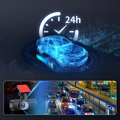 Dashcam Dubbele Lens – Volledige Bewaking en WiFi Verbinding 