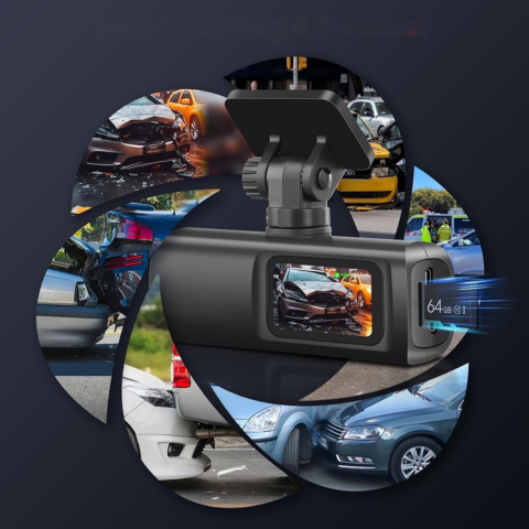Dashcam Dubbele Lens – Volledige Bewaking en WiFi Verbinding 