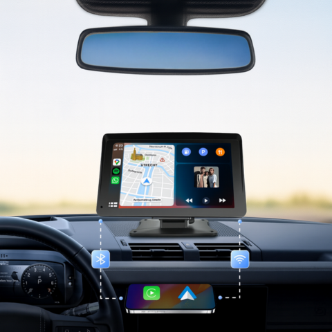 Schermo Multimediale Auto — CarPlay & Android Auto Senza Fili 