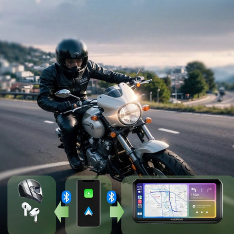 Wyświetlacz Moto CarPlay 6,3" - nowoczesny interfejs i bezpieczna jazda