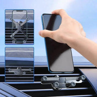 Stöd Telefon Bil Ventilationsgaller – 360° Rotation & Automatisk Låsning 