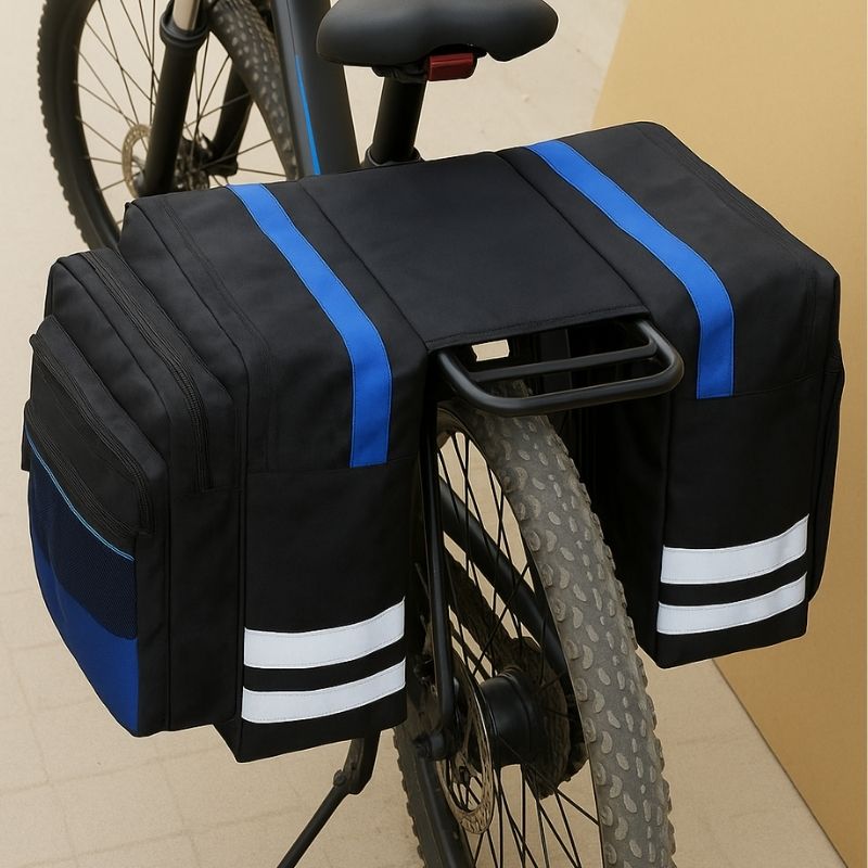 自転車用リアバッグ — 旅行の快適さと高い積載能力 